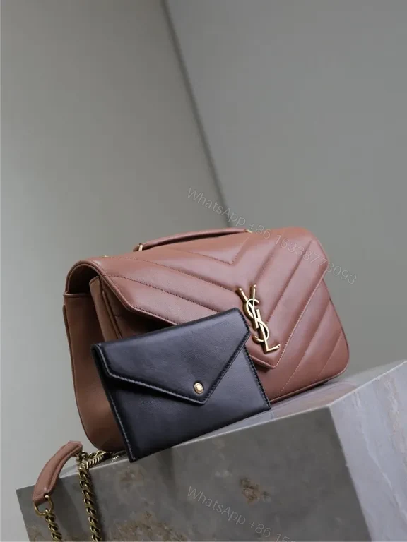 View 7 of Chic Quilted Bag + Cardholder Set: Blush Pink YSL Duo