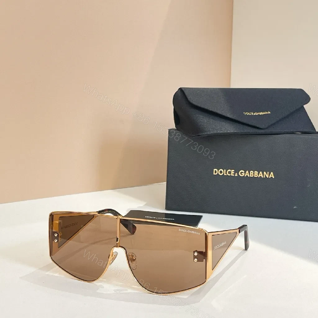 View 6 of Oversized Shield Sunglasses: Gradient Brown Lenses, Tortoise Gold