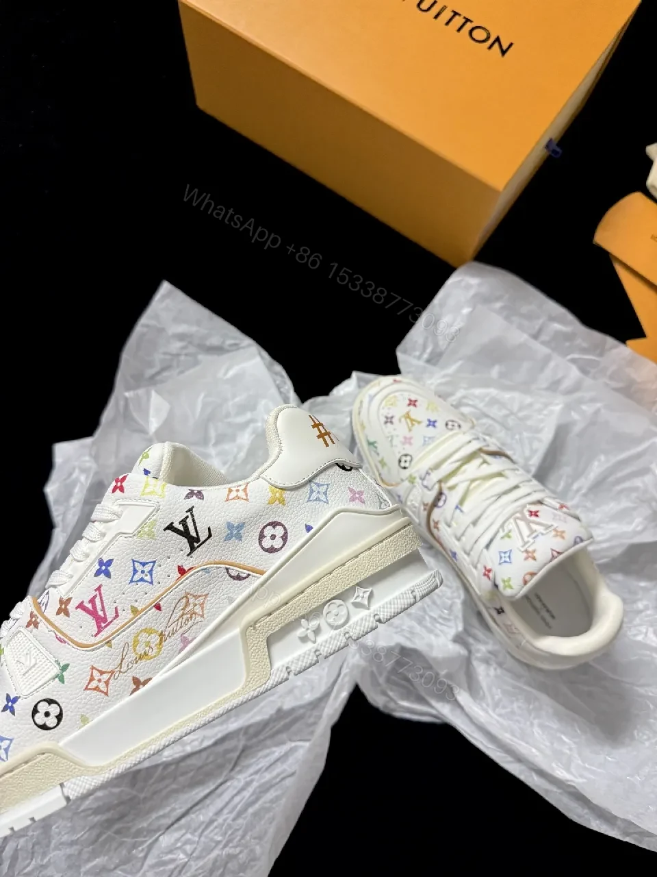 View 6 of Colorful Monogram Sneakers with Signature Details