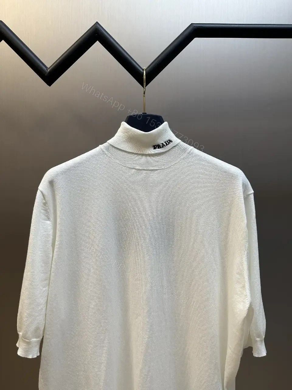 View 9 of Off-White Knit Roll-Neck Tunic: Luxe Casual Elegance