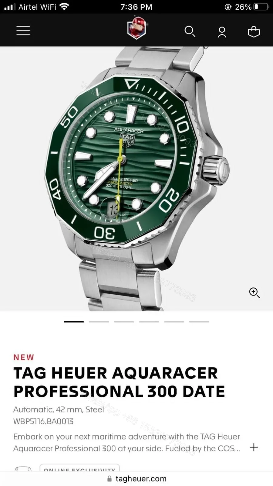 View 6 of Tag Heuer Aquaracer Calibre 7 Automatic