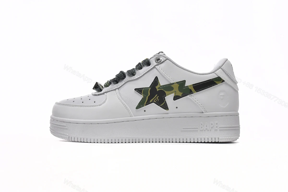 View 11 of Cheap Bape Sta Low White Green Camouflage 1H20-191-045(BapeSta)