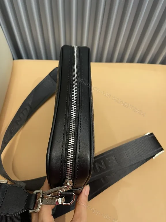 View 8 of Compact Luxury Messenger: Fendi Monogram Crossbody Bag