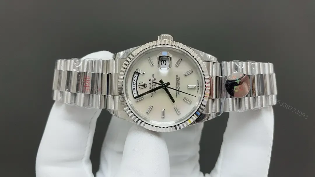 View 2 of Rolex Day-Date 36 Week Calendar White Dial Gold Automatic Watch RLX-DD-36-WKCAL-WHT