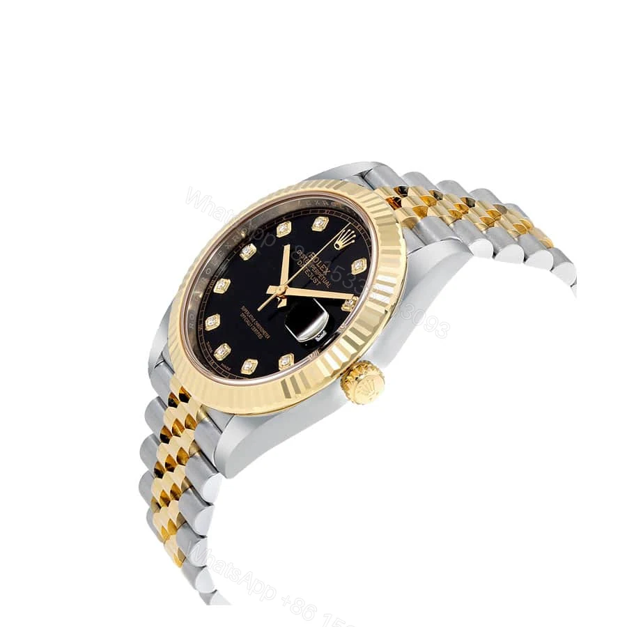 View 3 of Rolex Datejust 12633BKDJ Steel Gold Automatic Black And Diamond Dial Jubilee Super Clone
