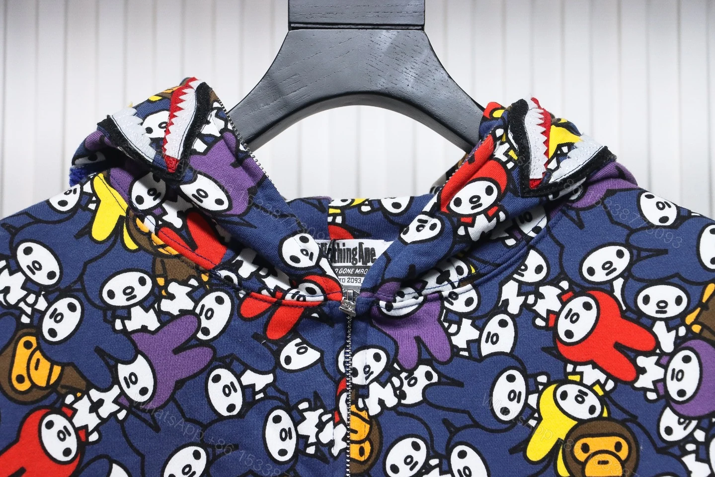 View 2 of BAPE Melody Full Printing Double Hat Hoodie