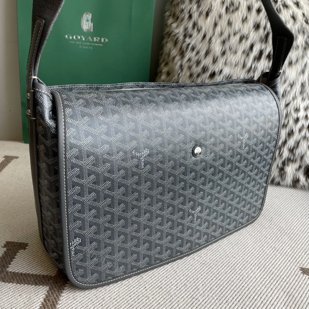 View 5 of 高仿Goyard*Capetien系列CAPETID郵差包灰色中號免檢版