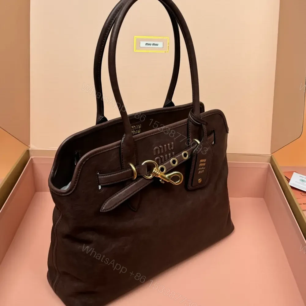 View 3 of 高仿miumiu*Aventure系列5BG291手提包石楠木色免檢版