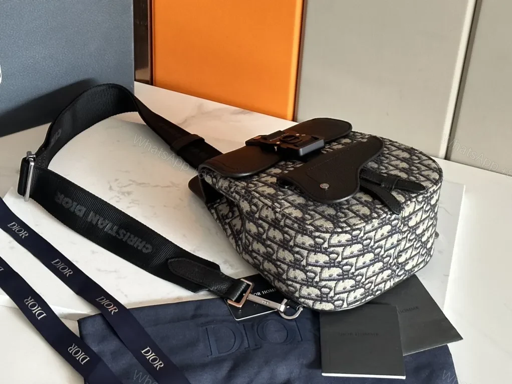 View 9 of Monogram Belt Bag: Dior-Inspired Leather Trim, Compact