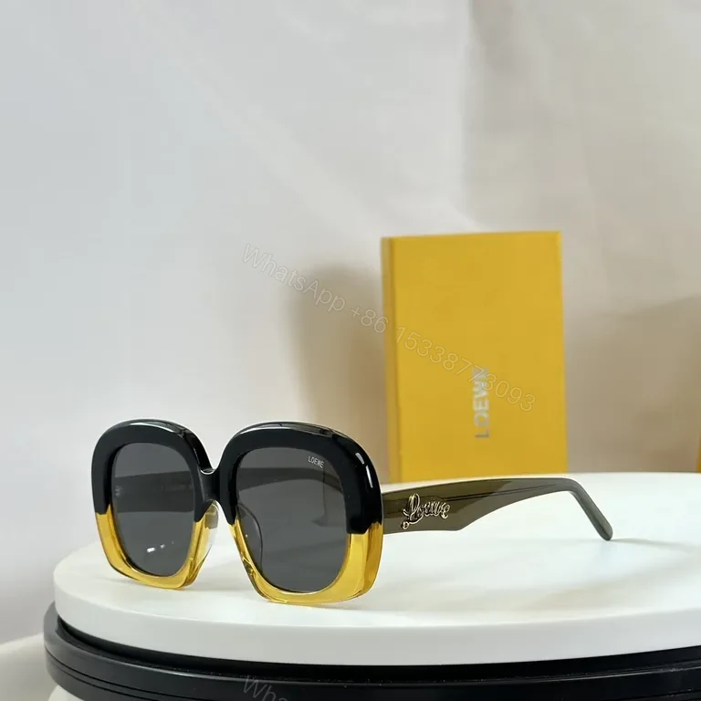 View 9 of Loewe-Inspired Blush Acetate Oversized Square Sunglasses