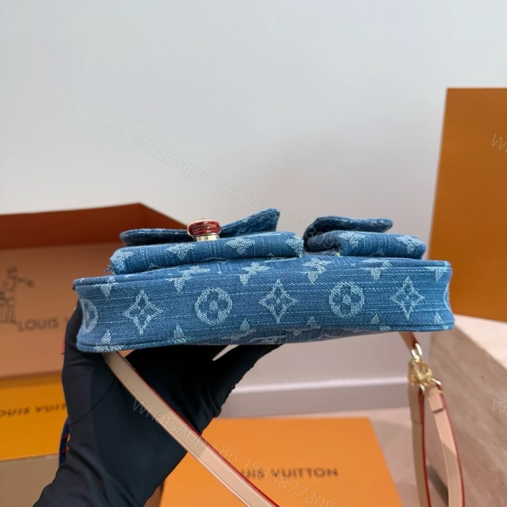 View 5 of Louis Vuitton Pochette Accessoire Cargo Blue Denim 23cm M27602