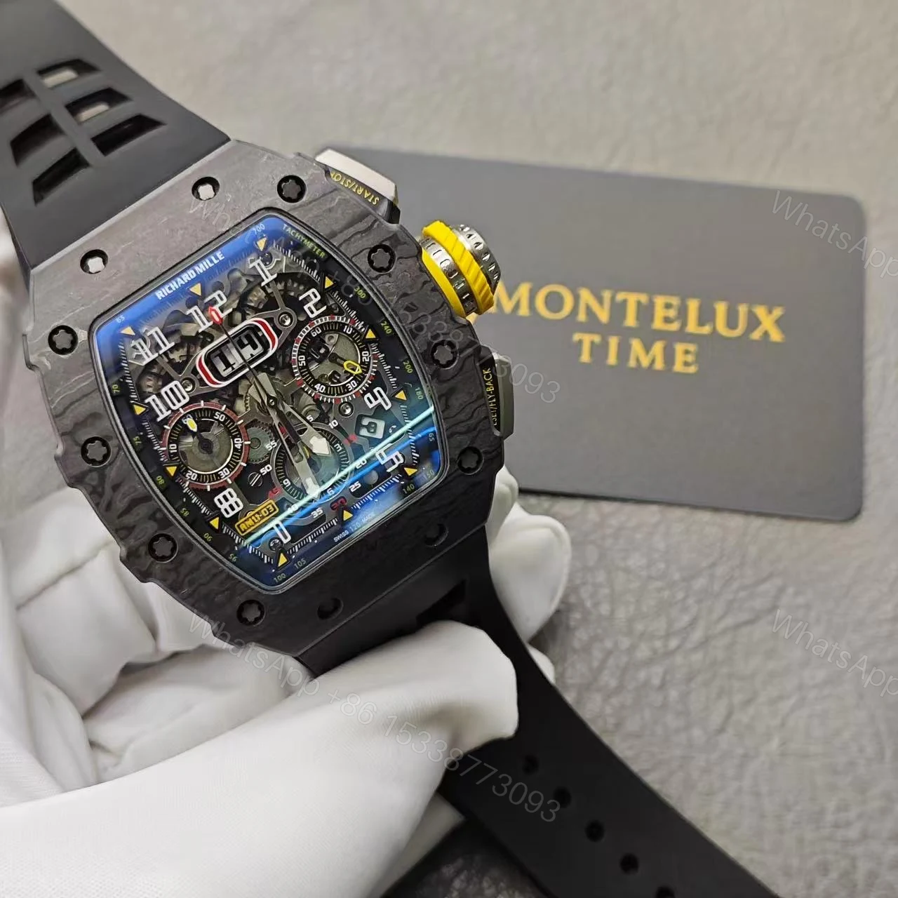 View 11 of Replica Richard Mille RM 11-03 Skeleton Dial Carbon Fiber Case Swiss Movement