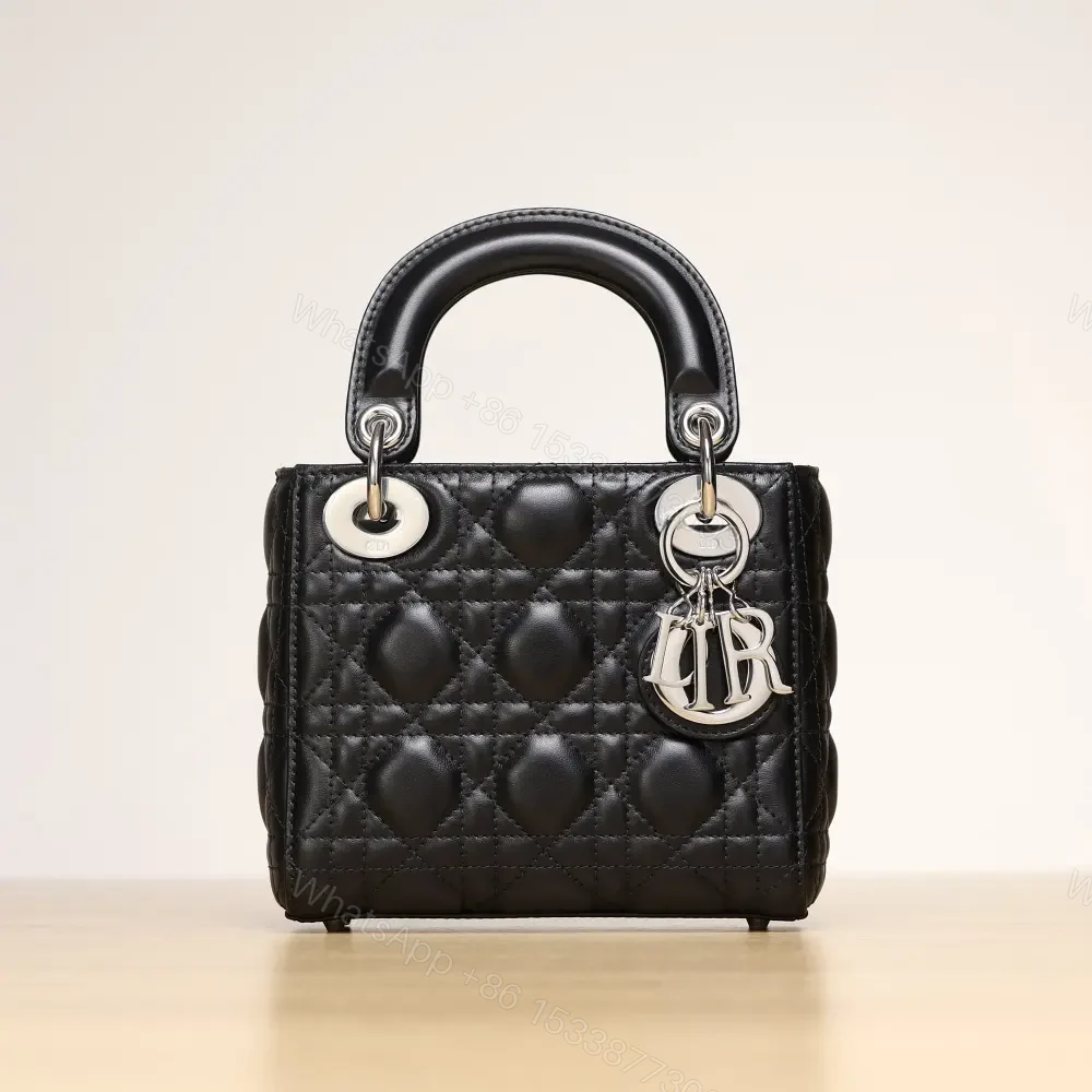 View 3 of 高仿Dior*Lady系列M0505M900黑色三格單肩包Mini免檢版