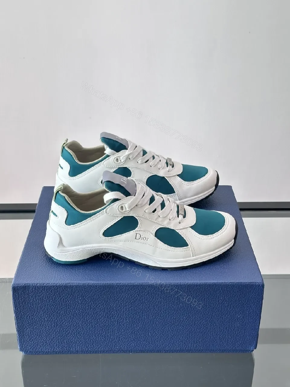 View 8 of White & Teal Luxe High-Tops: Modern Sport-Chic Comfort