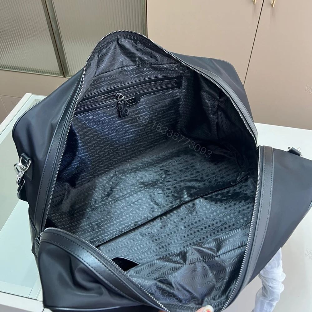 View 8 of Prada Re Nylon And Saffiano Duffel Bag Black 50Cm