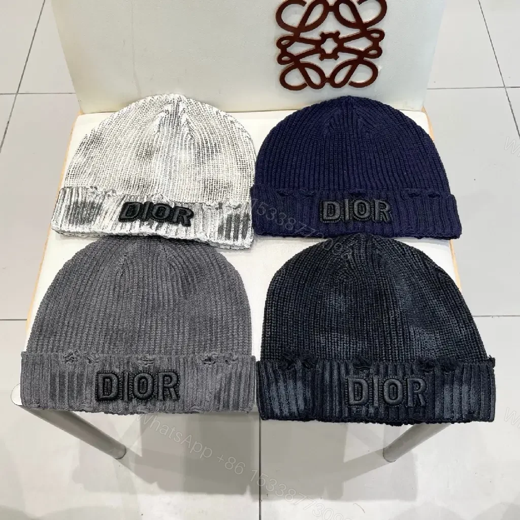 View 4 of Metallic Knit Beanie: Luxe Ribbed Warmth, Subtle Logo Interest