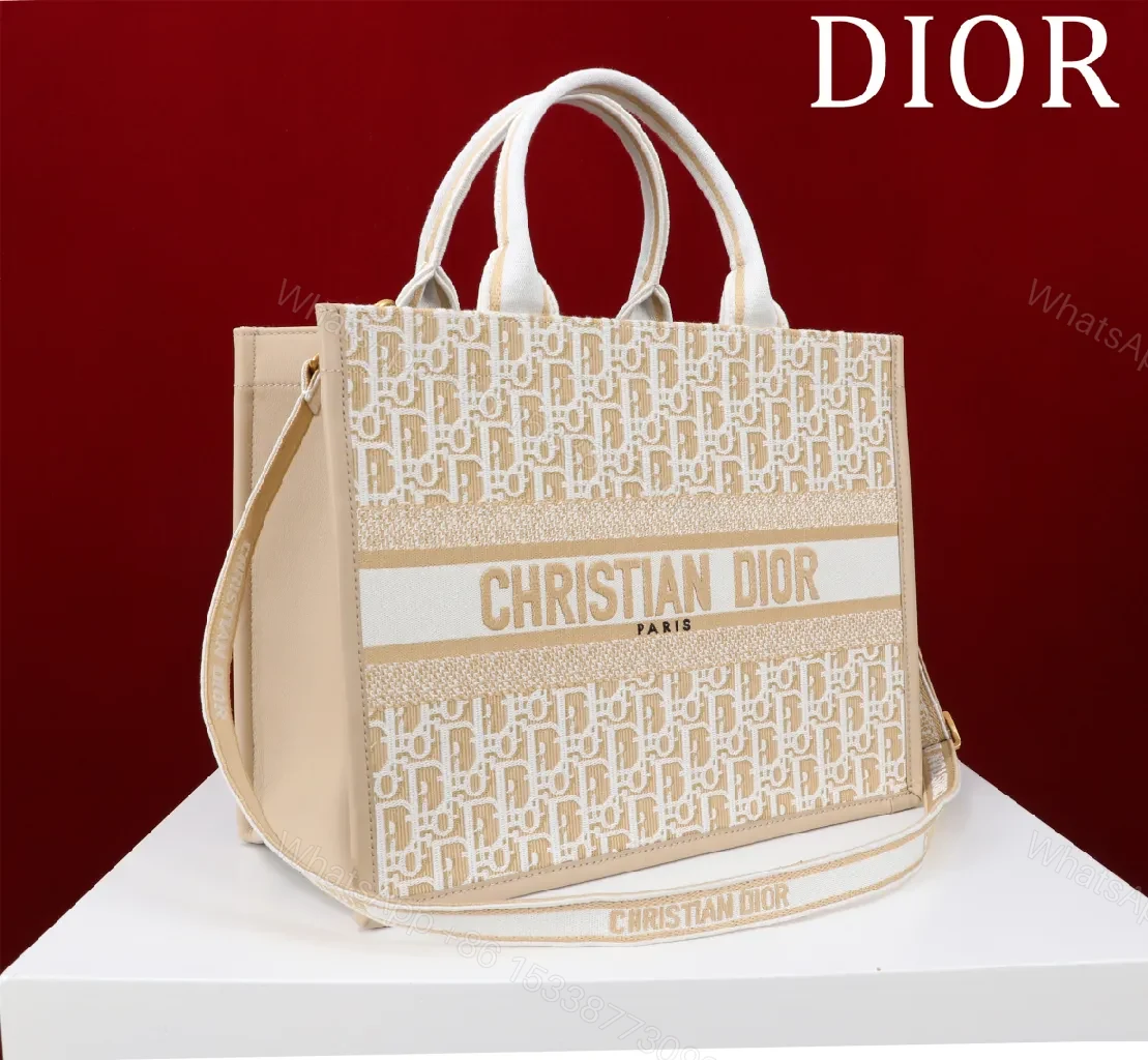 View 3 of Monogram-Patterned Structured Tote: Everyday Luxe Bag