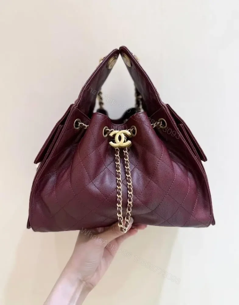 View 5 of Chanel 25 Small Burgundy Gold Hardware