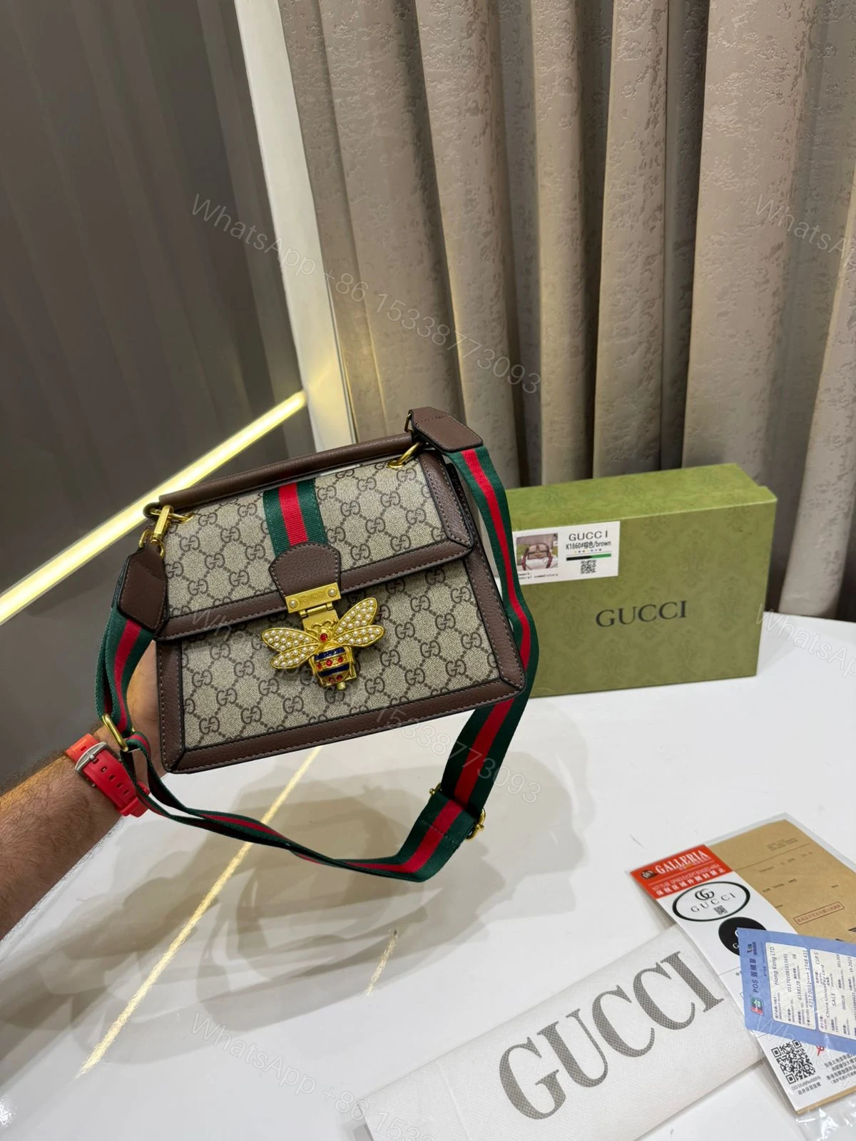 View 2 of FIRST COPY GUCCI BEE QUEEN HANDLE BAG