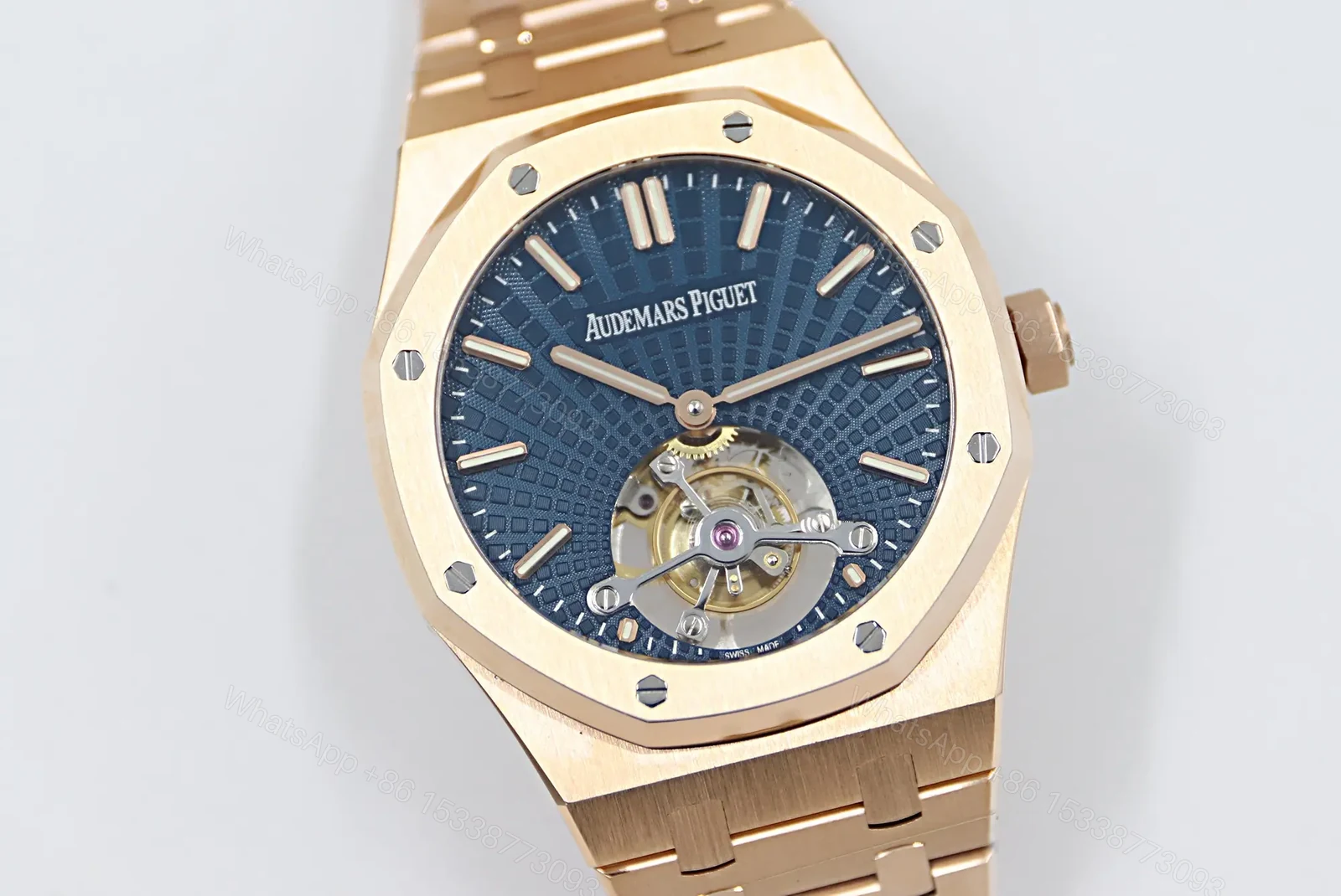 View 2 of ZF Factory Audemars Piguet Royal Oak Tourbillon V2 Upgrade Edition – Rose Gold with Blue Dial, 41mm Case, 2020 Model