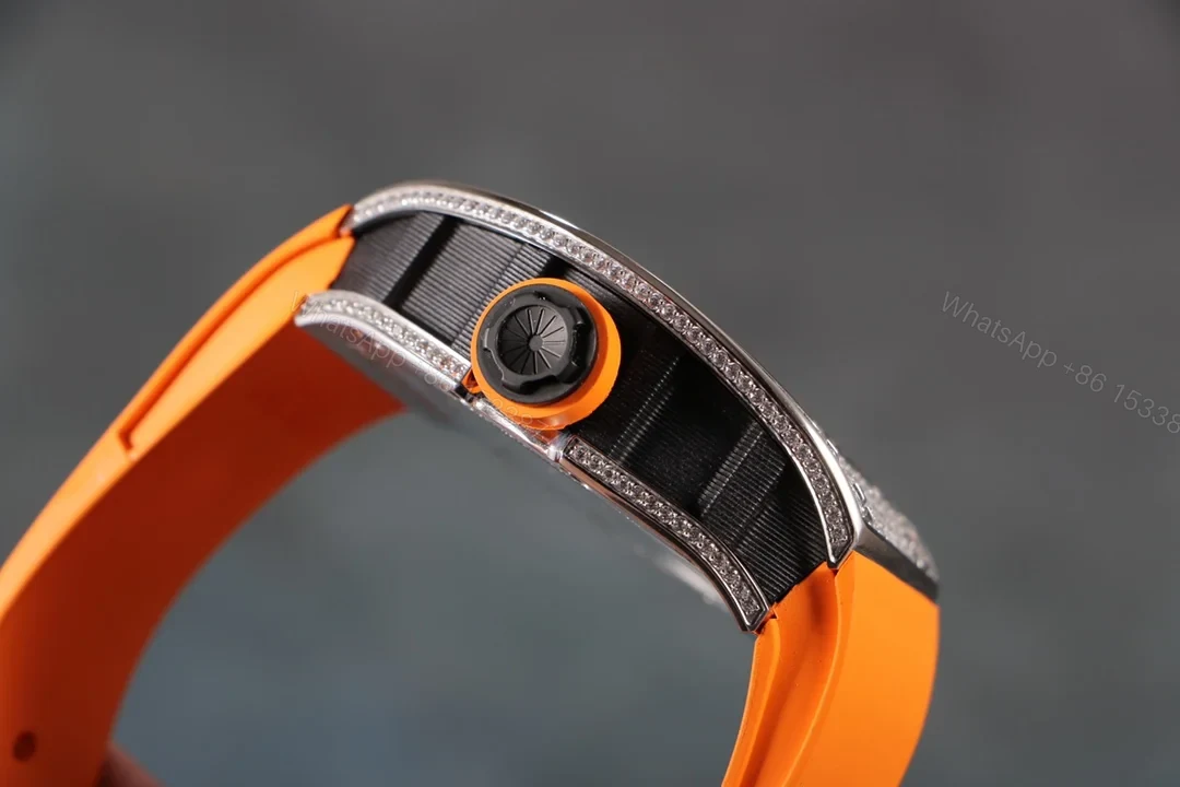 View 7 of Richard Mille RM59-01 T-Diamond Lizard Tourbillon Carbon Fiber Orange Strap Edition RM59-01-T-DIAMOND-LIZARD-TOURBILLON