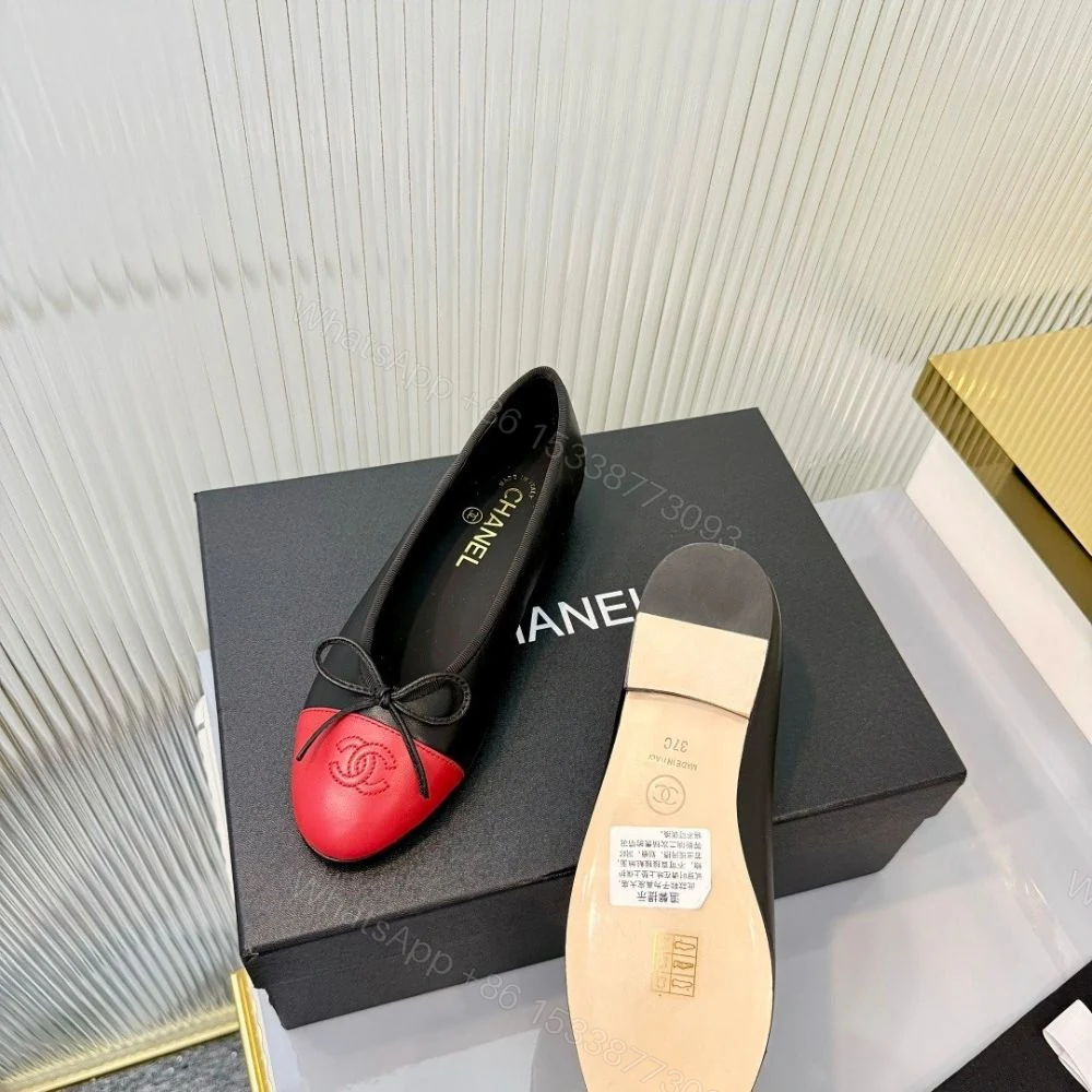 View 9 of Chanel Ballet Flats Black And Red