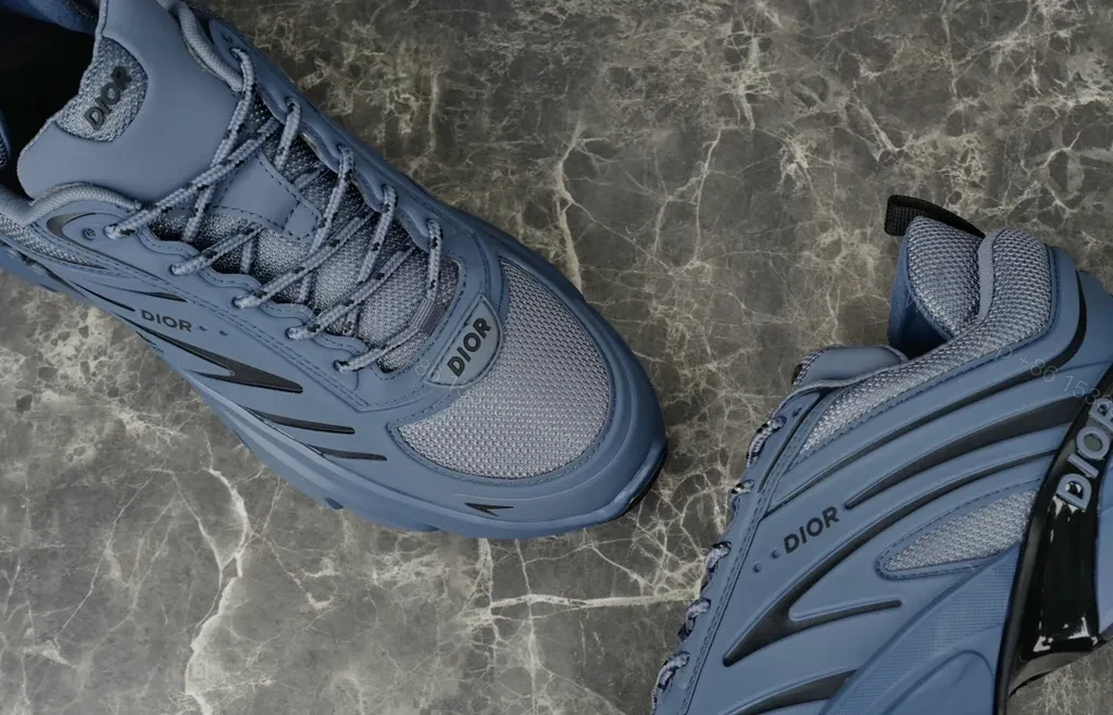 View 2 of Blue-Quarry Luxe Sneaker: Modern Comfort & Dior Detail (60)