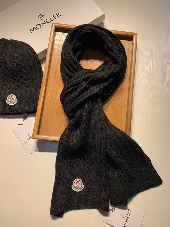 View 5 of Moncler Knit Beanie: Premium Ribbed Warmth, Logo Patch
