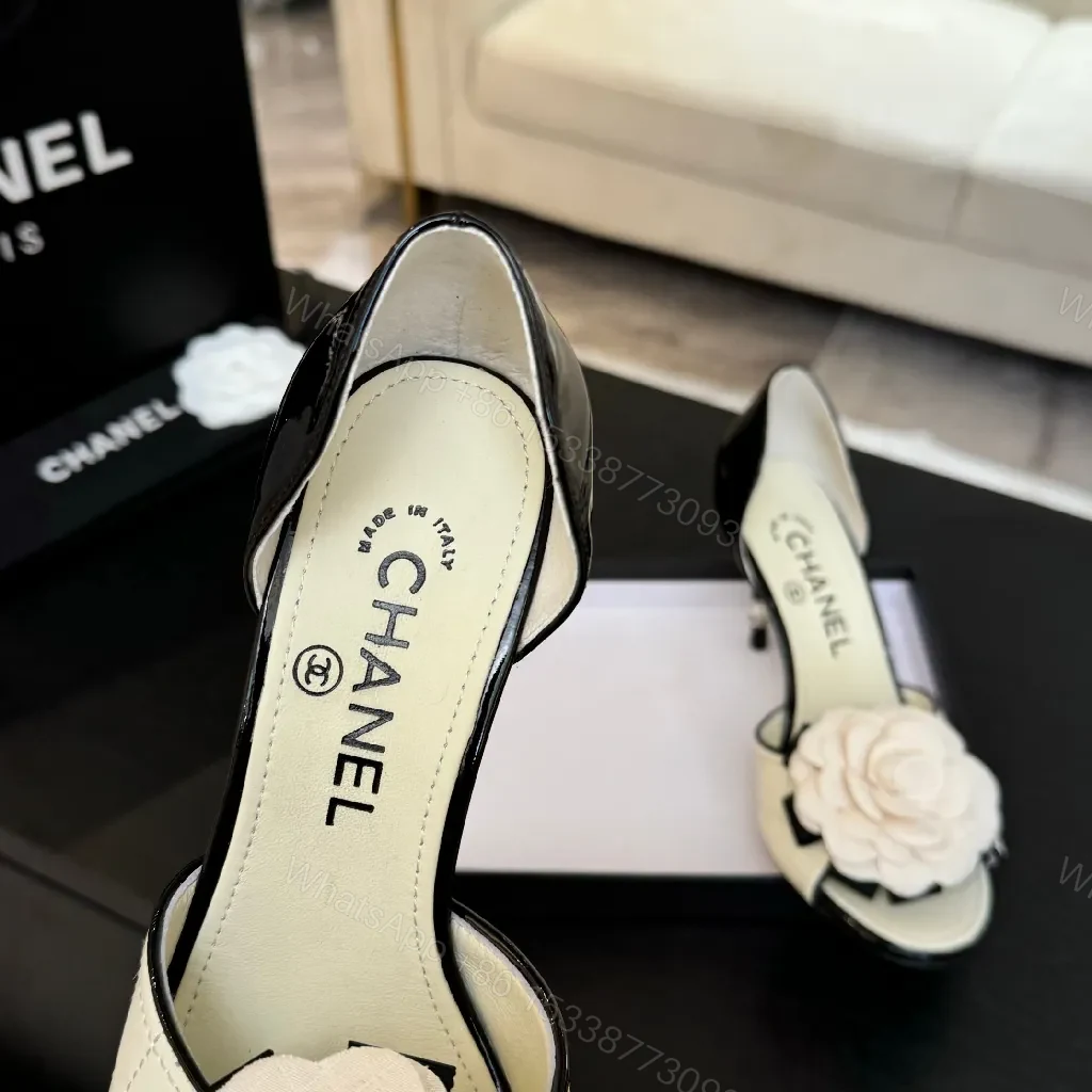 View 9 of Ivory Satin Pumps + Floral Corsage + Couture Style + Open-Toe Comfort + Pump