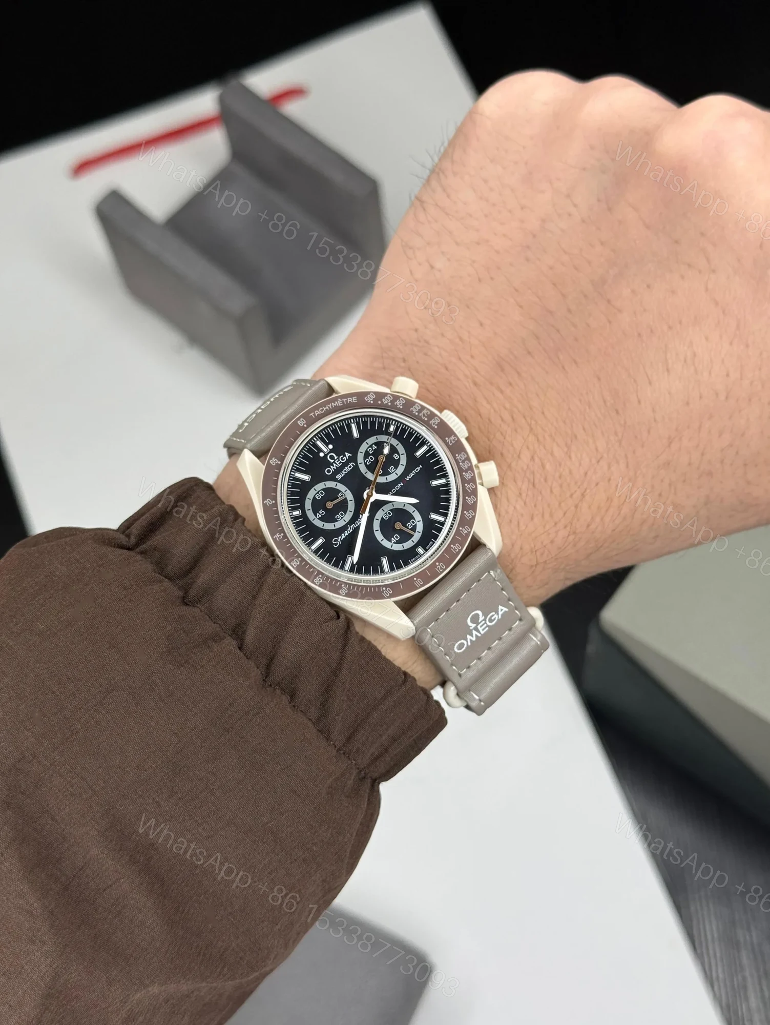 View 2 of Swatch x Omega Bioceramic MoonSwatch “Mission on Earth – Desert”