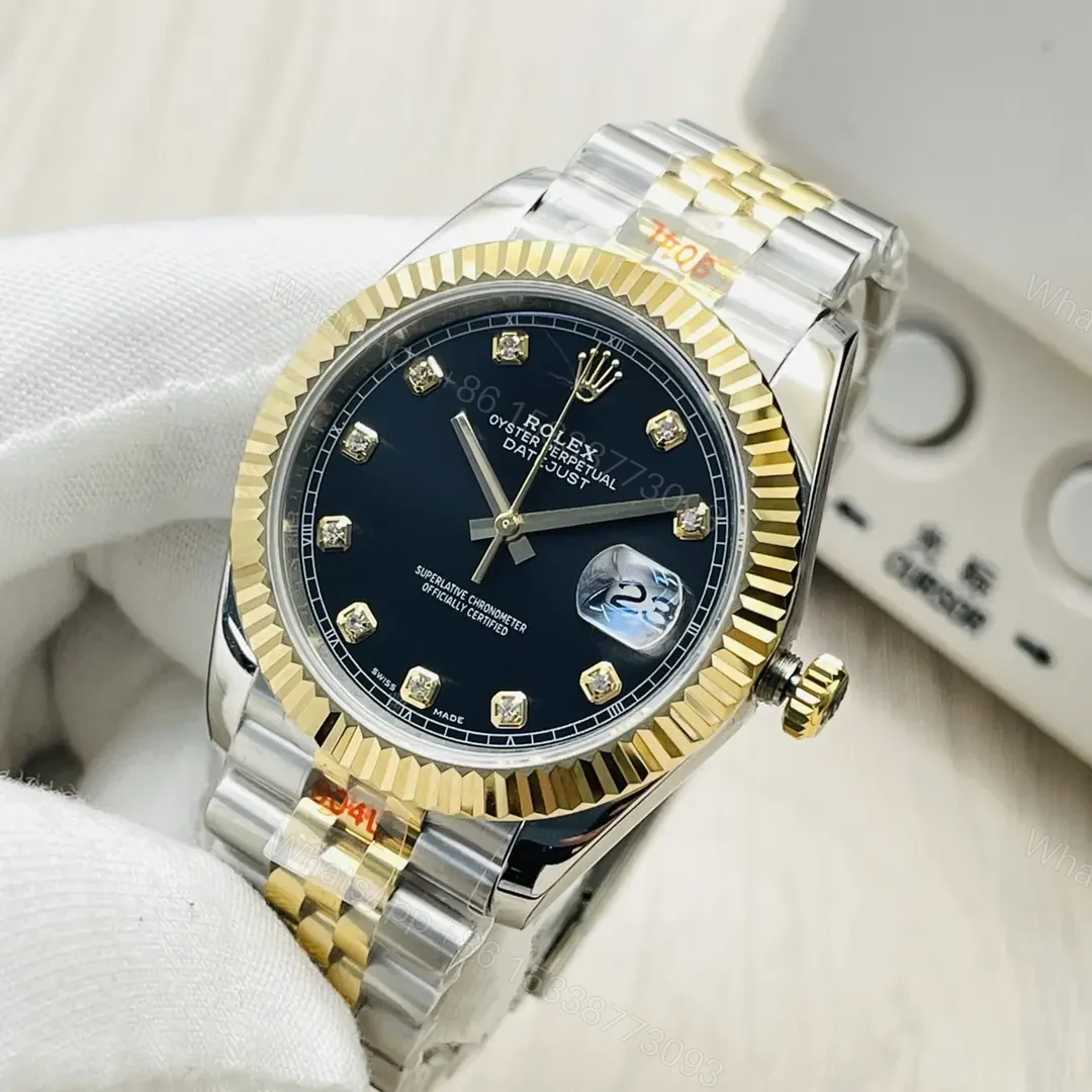 View 3 of Fake Rolex Datejust Black Jubilee Best Diamond Dial 41MM 126333-0006