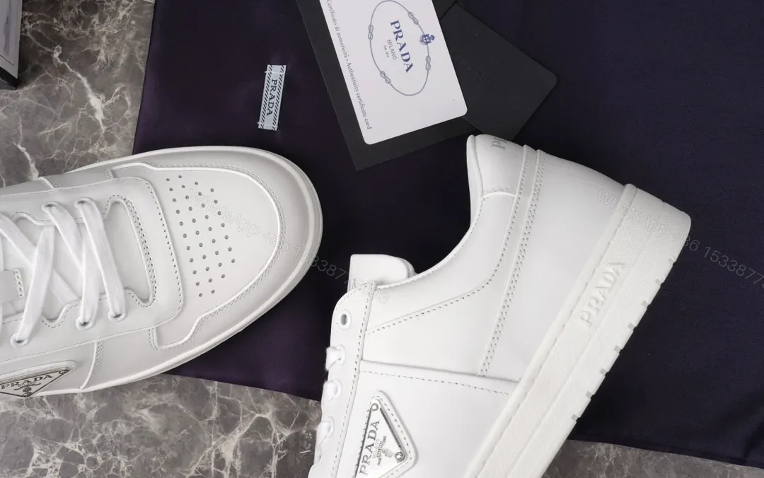 View 7 of Minimal White Leather Sneakers - Luxe Everyday Comfort