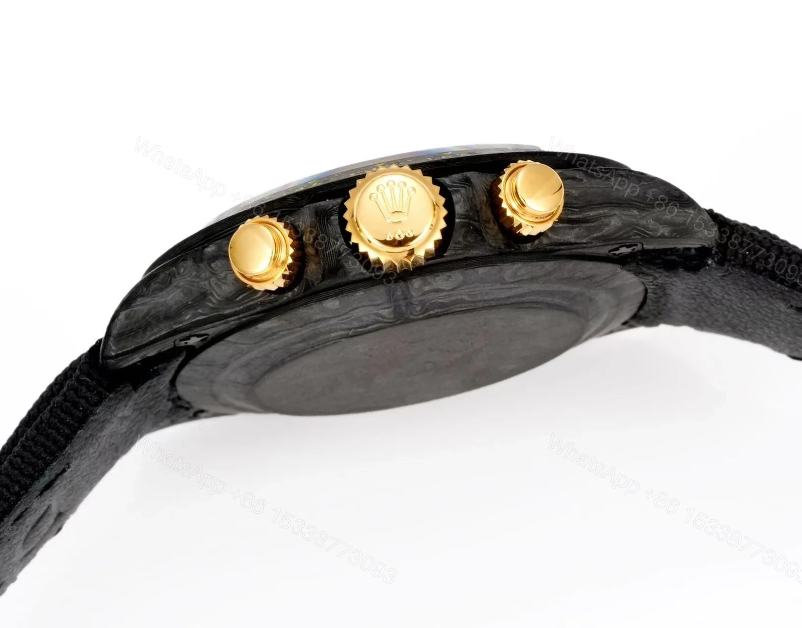 View 5 of DIW Rolex Daytona Super Clone – Carbon Fiber & Gold Detailing
