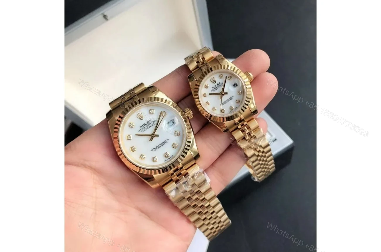 Replica Rolex Datejust RG/RG Jub White/Dial 36/28 mm — view 1