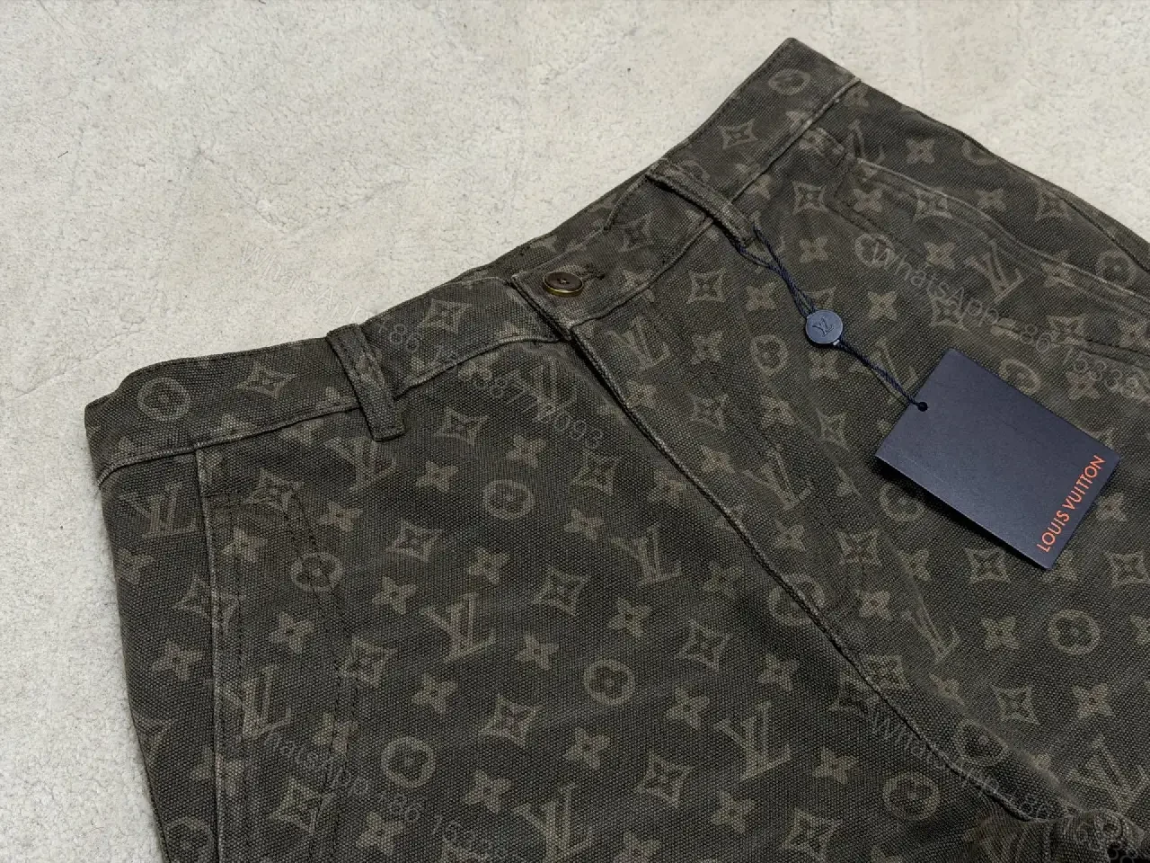 View 4 of Patterned Monogram Utility Trousers - Luxe Streetwear Pants
