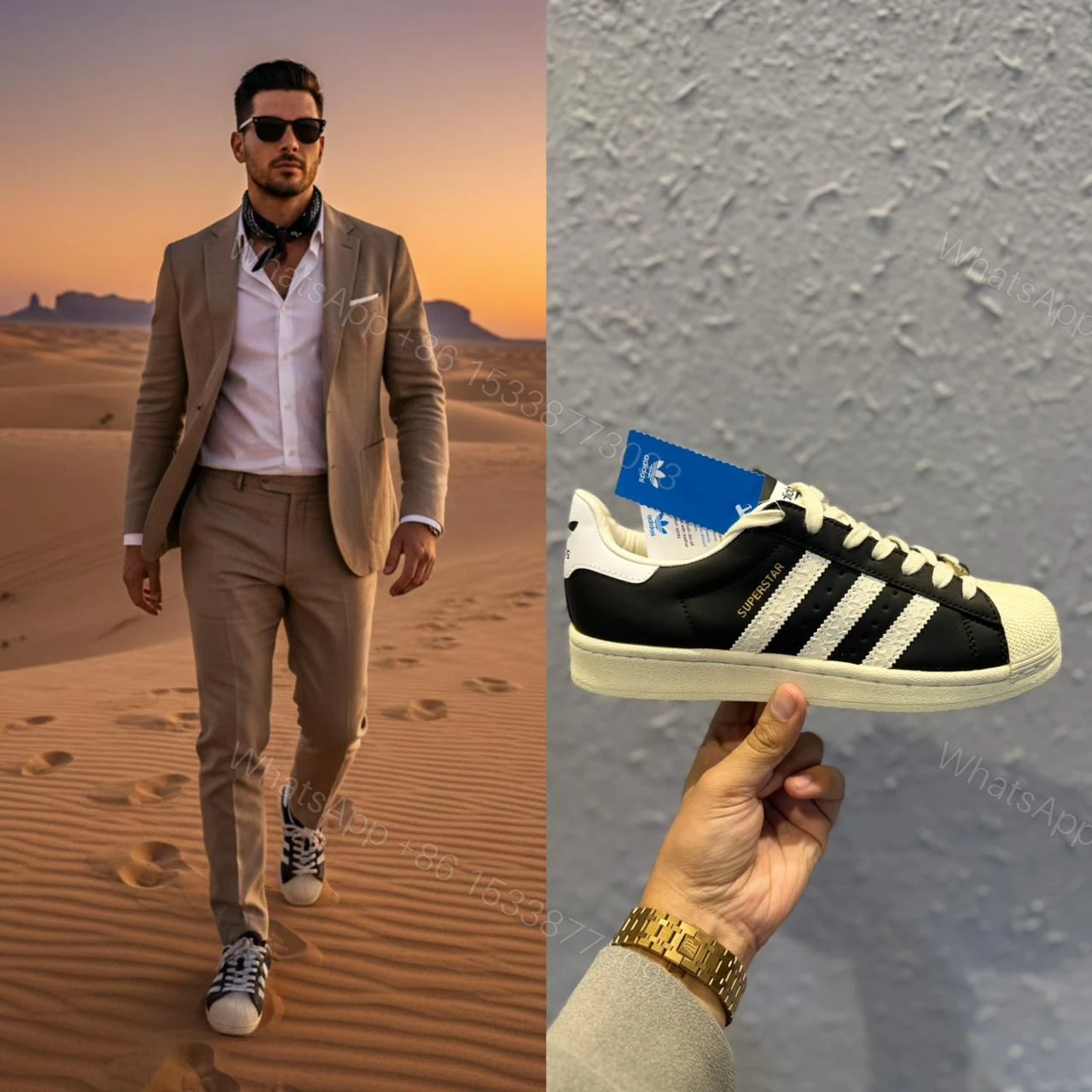 View 4 of First Copy Adidas Originals Superstar Shadow Sneakers for Men