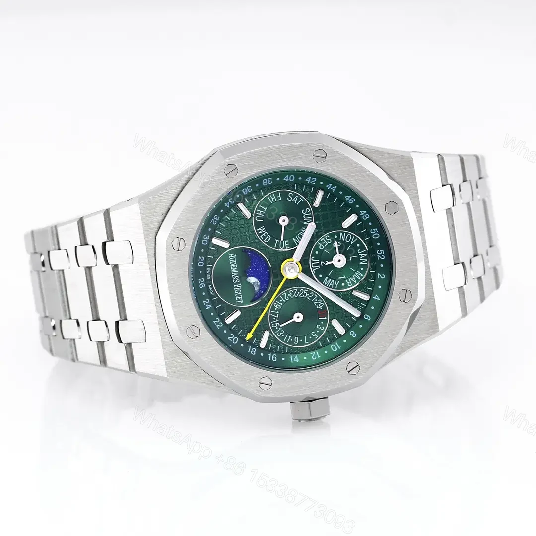 View 7 of Audemars Piguet Royal Oak Perpetual Calendar Watch – Green Dial, Stainless Steel Case, 41mm