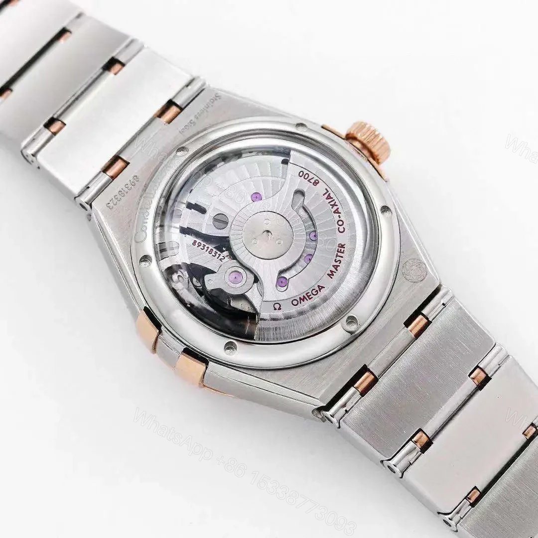 View 8 of Omega Constellation 29MM Women’s Watch V6 Version Blue Dial with Diamond Bezel Two-Tone Stainless Steel and Rose Gold Bracelet