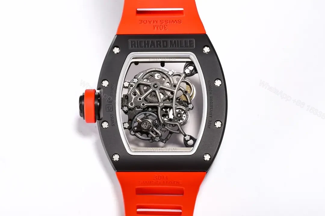 View 8 of APS Factory BBR Richard Mille RM055 Red Rubber Strap