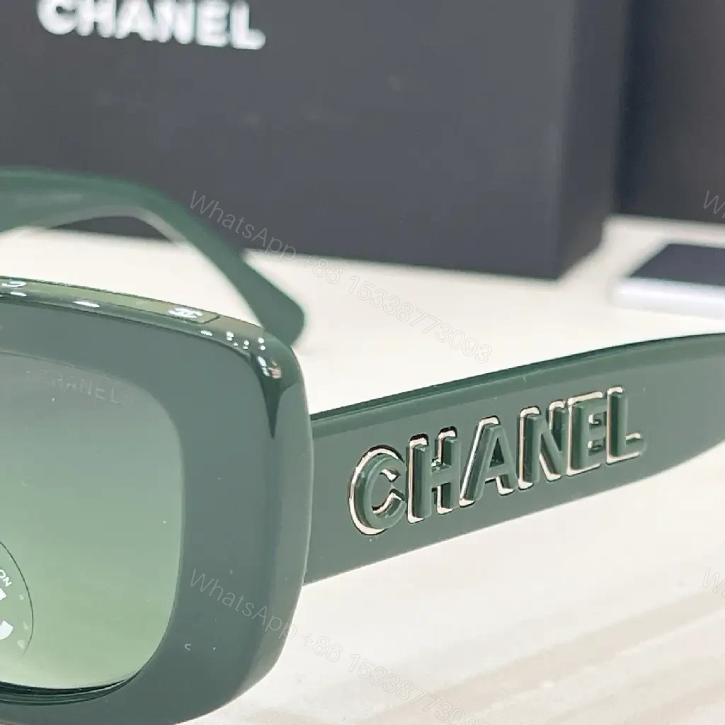 View 2 of Oversized Rectangular Sunglasses in Glossy Acetate with Logo Detail