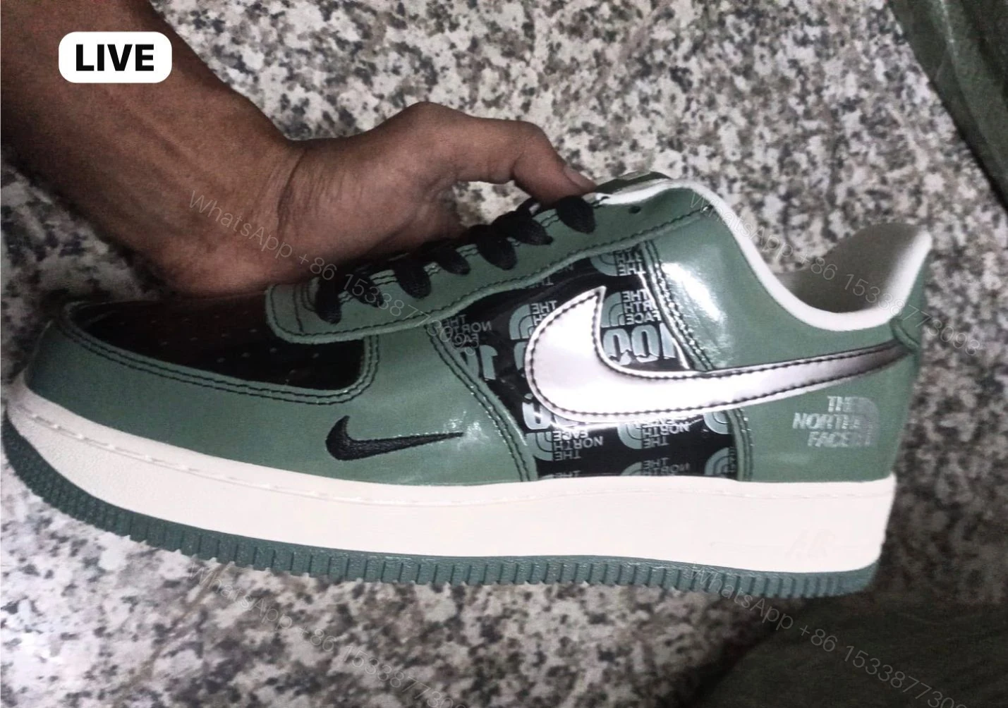 View 5 of Nike Air Force 1 Custom x The North Face First Copy Shoes — Men's | COD India
