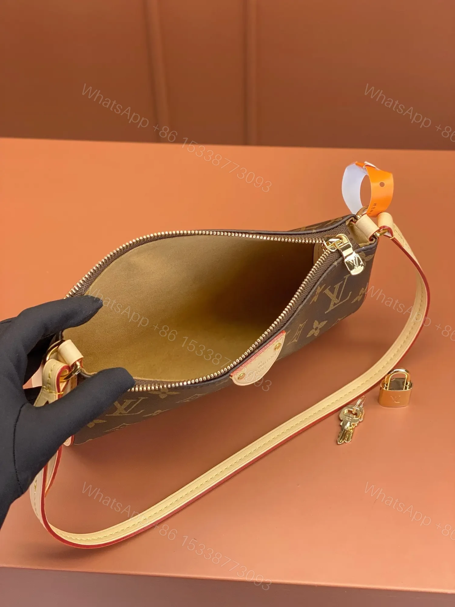 View 5 of Louis Vuitton Pochette Tirette bag in monogram coated canvas