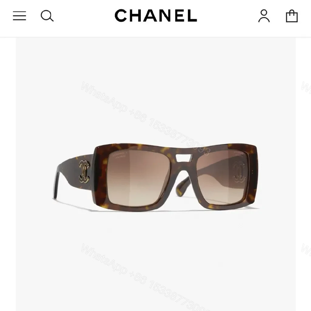 View 2 of Bold Tortoise Acetate Oversized Sunglasses with Gold Logo Details
