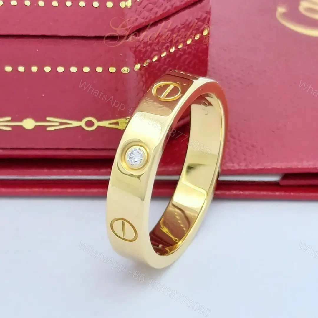 View 5 of 18k Gold Cartier Love Ring One Diamonds