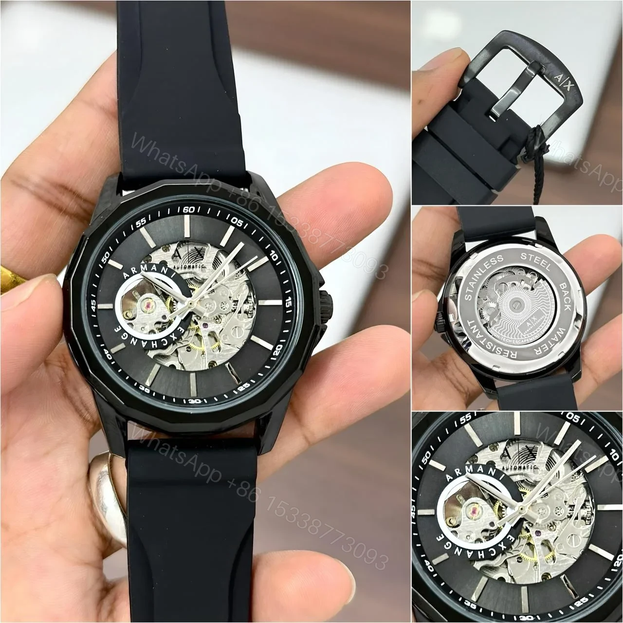 View 3 of Armani Exchange Modern Automatic Skeleton