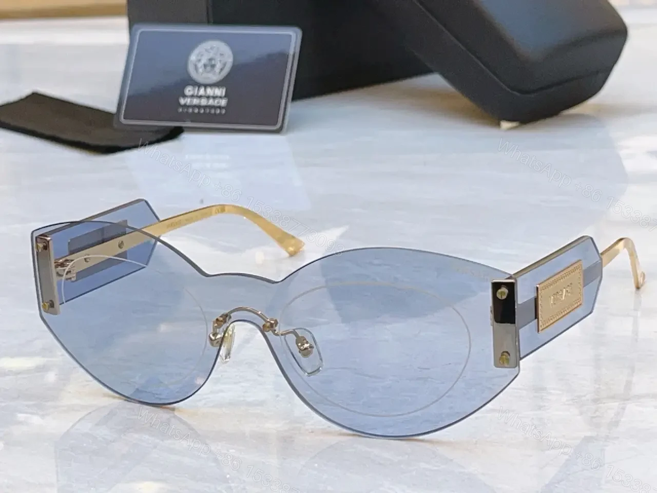 View 6 of Sculpted Round Sunglasses: Bold Hardware Luxe Eyewear