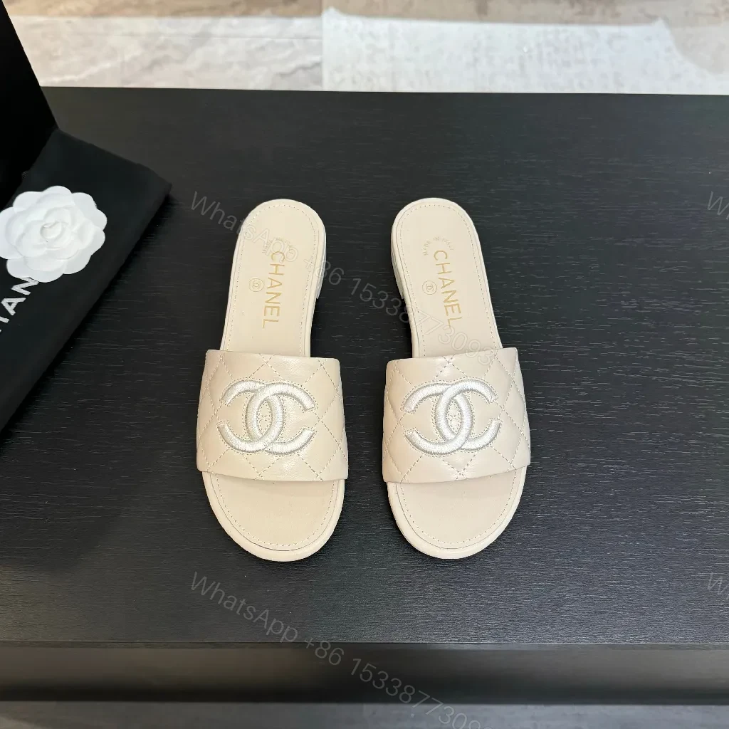 View 9 of Quilted Slip-On Sandals: Luxe Comfort, Open-Toe Style
