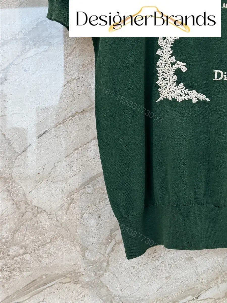 View 6 of Dior Green Pride and Prejudice Cover Short-Sleeve Knit Top