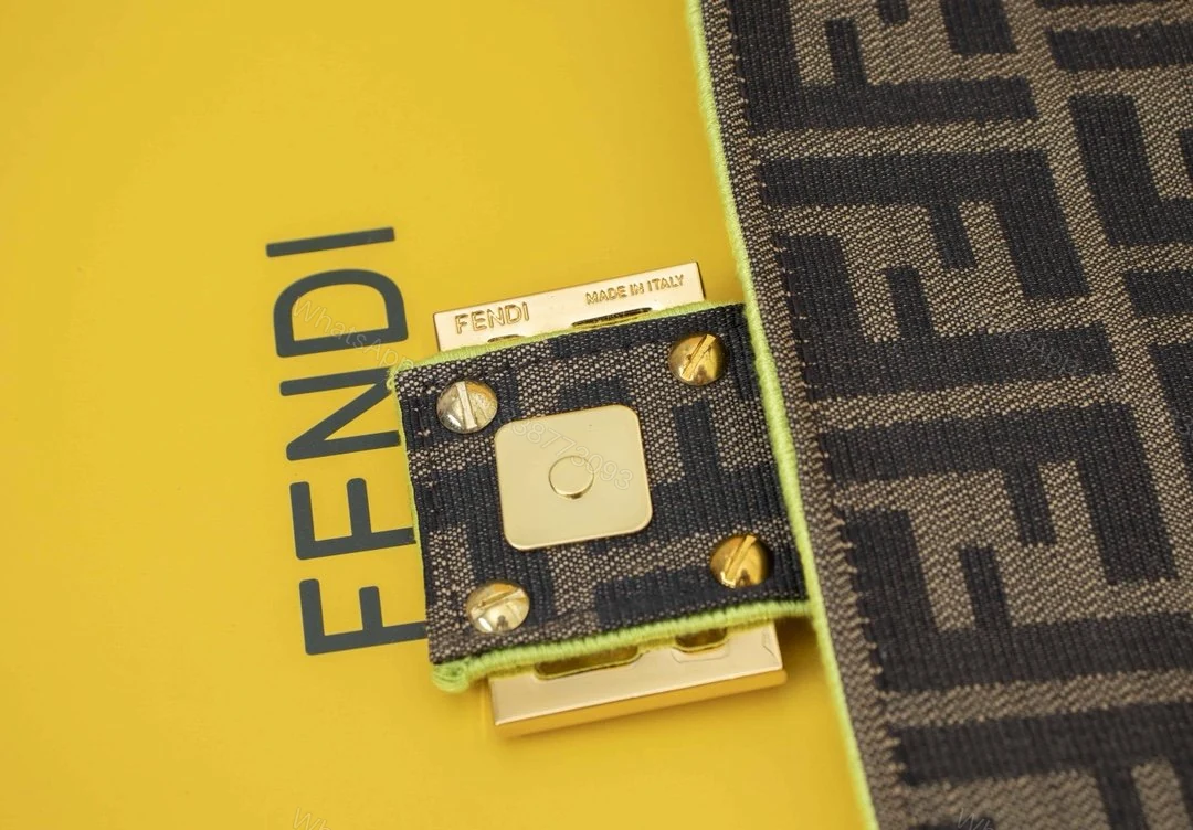 View 2 of Fendi Baguette Brown Fabric Bag