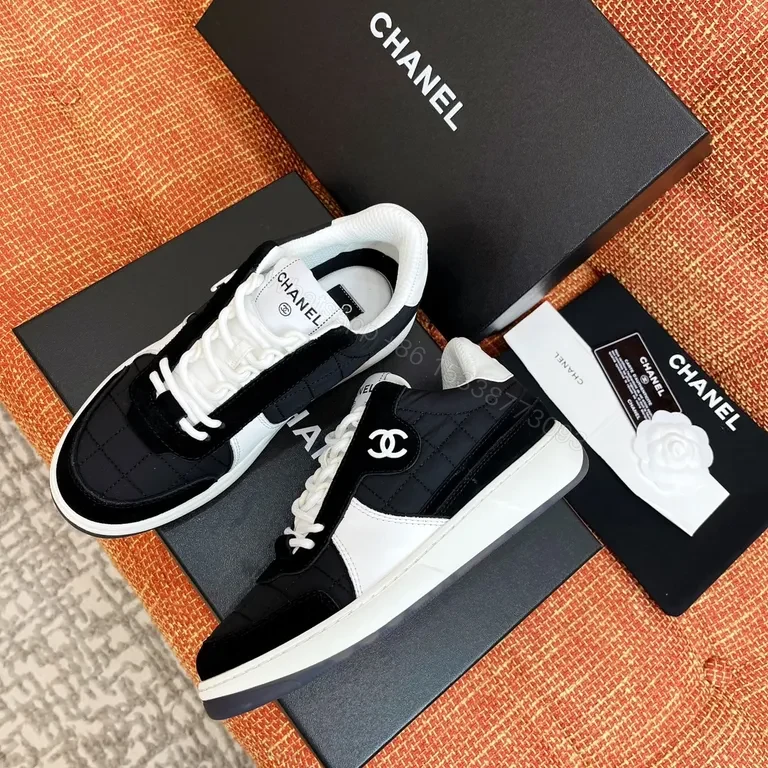 View 6 of Chanel-Inspired Quilted Knit Sneakers: Luxury Comfort